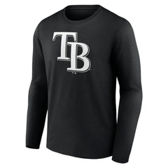 Tampa Bay Rays Monochrome Personalized Name & Number Long Sleeve T-Shirt | MLB On Sale