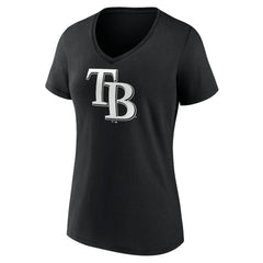 Tampa Bay Rays Women's Monochrome Personalized Name & Number V-Neck T-Shirt | MLB Outlet