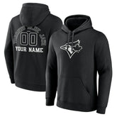 Toronto Blue Jays Monochrome Personalized Name & Number Pullover Hoodie | MLB Discount