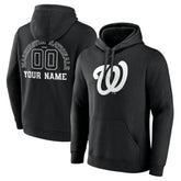 Washington Nationals Monochrome Personalized Name & Number Pullover Hoodie | MLB Near me
