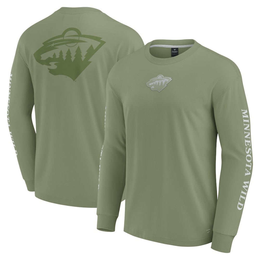 Minnesota Wild Fanatics Elements Strive Long Sleeve T-Shirt Discount