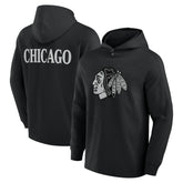 Chicago Blackhawks Fanatics Elements Blaze Tri-Blend Long Sleeve Hoodie T-Shirt For Sale