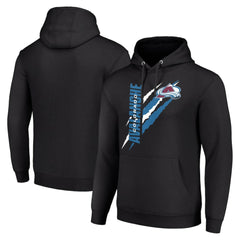 Colorado Avalanche Starter Color Scratch Fleece Pullover Hoodie On Sale