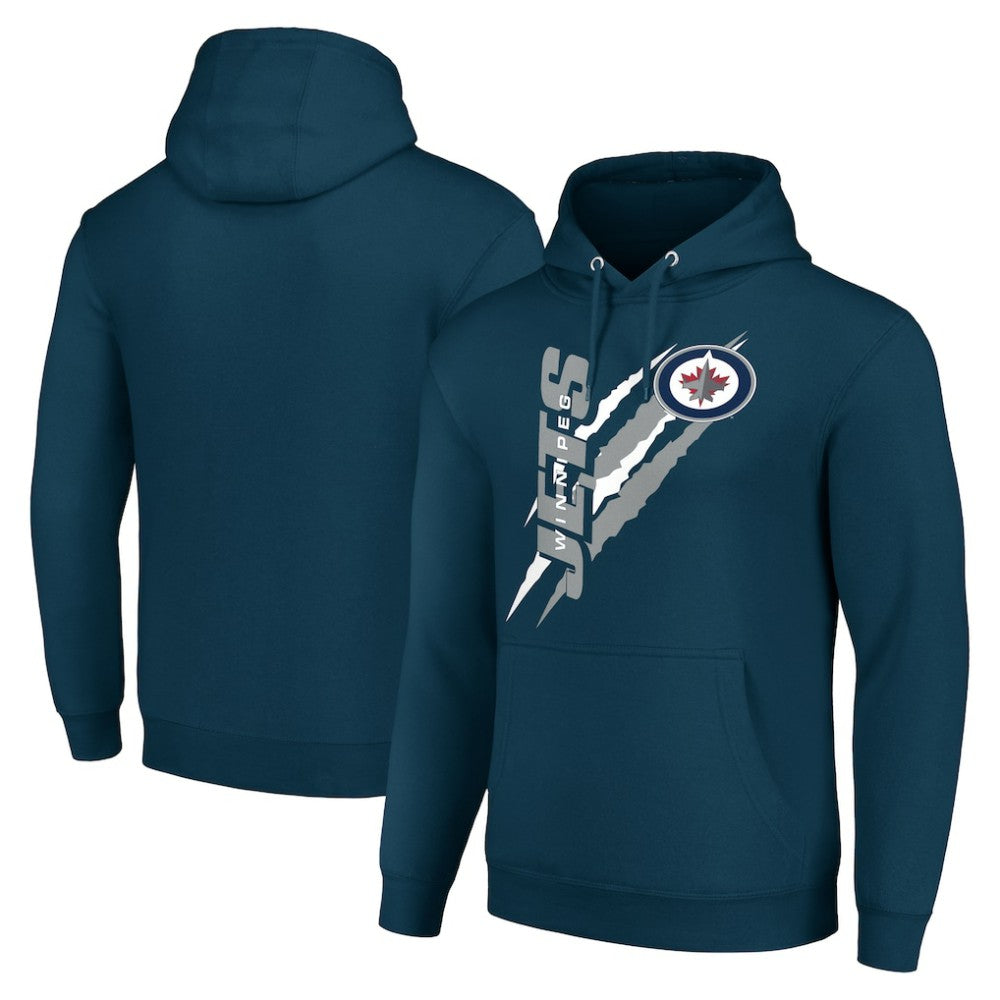 Winnipeg Jets Starter Color Scratch Fleece Pullover Hoodie Outlet