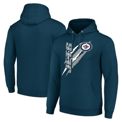 Winnipeg Jets Starter Color Scratch Fleece Pullover Hoodie Outlet