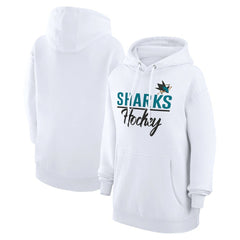 San Jose Sharks G-III 4Her by Carl Banks Women's Team Fleece Pullover Hoodie On Sale