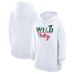 Minnesota Wild G-III 4Her by Carl Banks Women's Team Fleece Pullover Hoodie Outlet