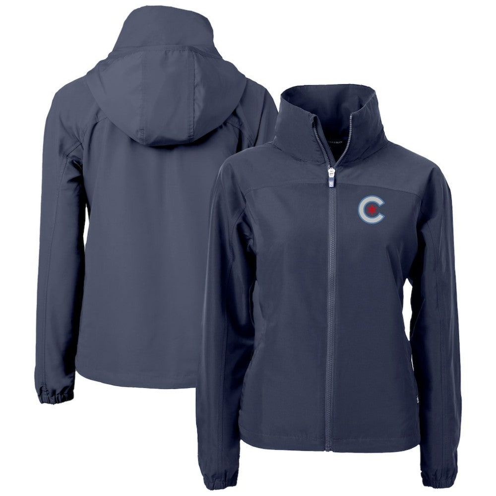 Chicago Cubs Cutter & Buck Women's City Connect Charter Eco Recycled Full-Zip Jacket | MLB On Sale