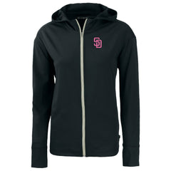 San Diego Padres Cutter & Buck Women's City Connect Daybreak Eco Recycled Full-Zip Hoodie | MLB Online