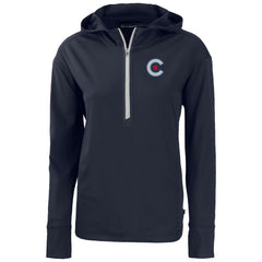 Chicago Cubs Cutter & Buck Women's City Connect Daybreak Eco Recycled Half-Zip Hoodie | MLB Outlet