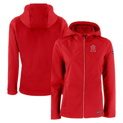 Los Angeles Angels Cutter & Buck Women's City Connect Evoke Eco Softshell Recycled Full-Zip Hoodie Jacket | MLB Discount