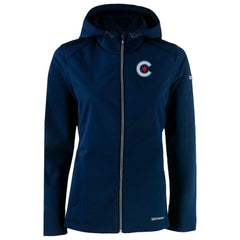 Chicago Cubs Cutter & Buck Women's City Connect Evoke Eco Softshell Recycled Full-Zip Hoodie Jacket | MLB For sale