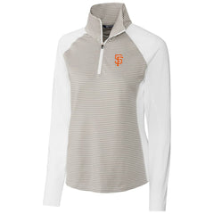 San Francisco Giants Cutter & Buck Women's City Connect Forge Tonal Stripe Stretch Half-Zip Pullover Top | MLB US