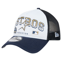 Houston Astros New Era Retro Wordmark 9FORTY A-Frame Trucker Adjustable Hat | MLB US