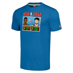 Shai Gilgeous-Alexander & Chet Holmgren Oklahoma City Thunder Homage Unisex NBA Jam Tri-Blend T-Shirt On Sale