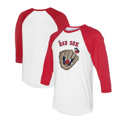 Boston Red Sox Tiny Turnip Unisex Butterfly Glove 3/4-Sleeve Raglan T-Shirt | MLB Discount