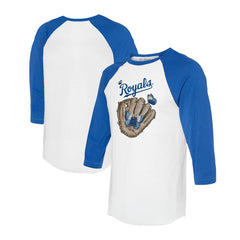 Kansas City Royals Tiny Turnip Unisex Butterfly Glove 3/4-Sleeve Raglan T-Shirt | MLB Discount