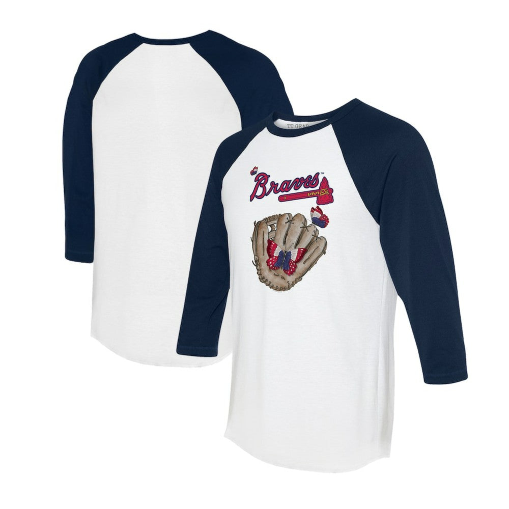 Atlanta Braves Tiny Turnip Unisex Butterfly Glove 3/4-Sleeve Raglan T-Shirt | MLB Outlet