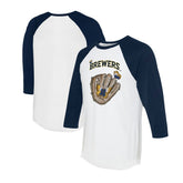 Milwaukee Brewers Tiny Turnip Unisex Butterfly Glove 3/4-Sleeve Raglan T-Shirt | MLB Online