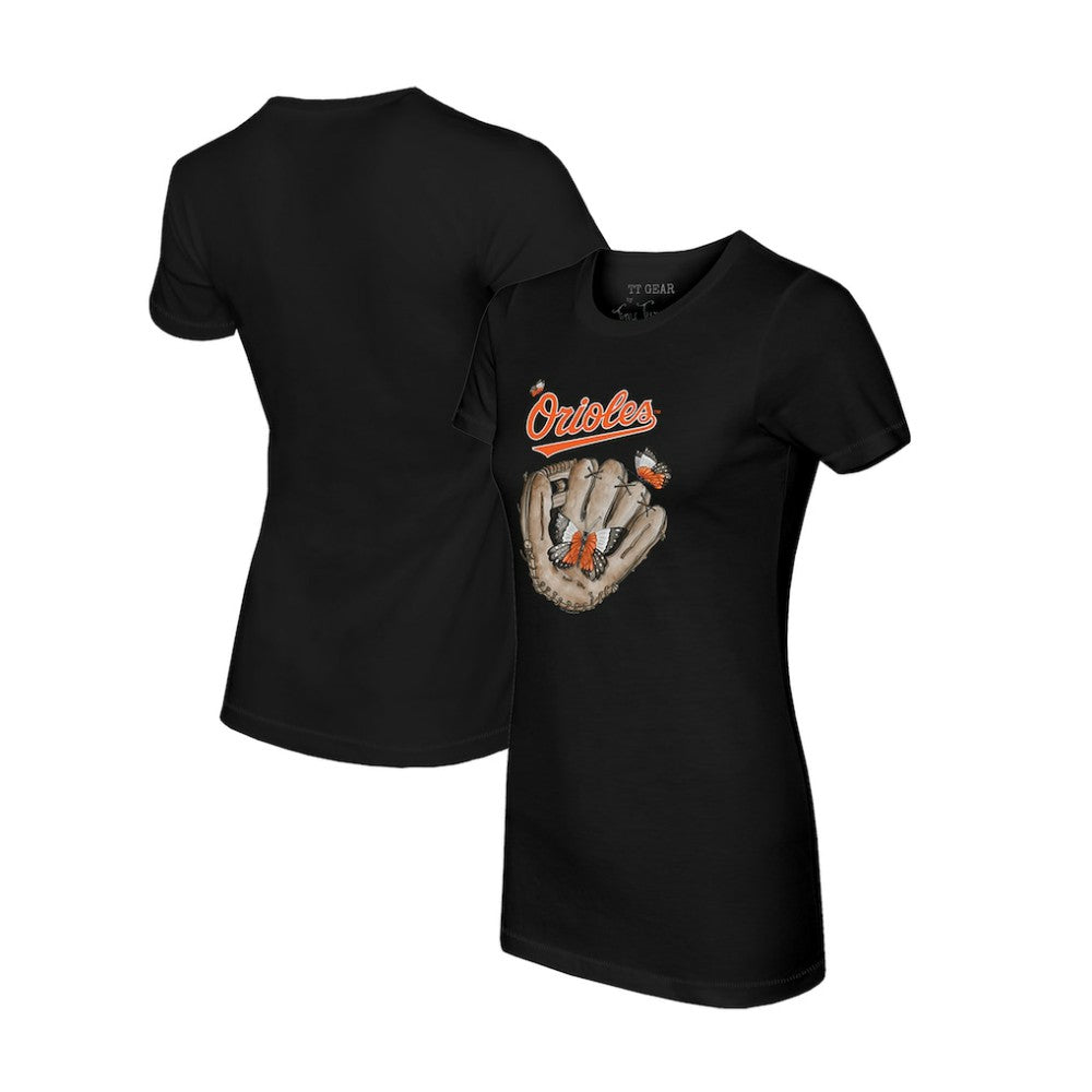 Baltimore Orioles Tiny Turnip Women's Butterfly Glove T-Shirt | MLB Online