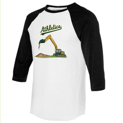 Athletics Tiny Turnip Unisex Excavator 3/4-Sleeve Raglan T-Shirt | MLB Sale