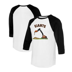 San Francisco Giants Tiny Turnip Unisex Excavator 3/4-Sleeve Raglan T-Shirt | MLB For sale