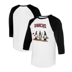 Arizona Diamondbacks Tiny Turnip Unisex Gnomes 3/4-Sleeve Raglan T-Shirt | MLB On Sale