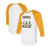 San Diego Padres Tiny Turnip Unisex Gnomes 3/4-Sleeve Raglan T-Shirt | MLB On Sale