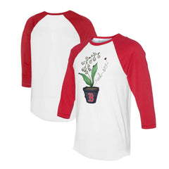 Boston Red Sox Tiny Turnip Unisex Lilies & Ladybugs 3/4-Sleeve Raglan T-Shirt | MLB Shop