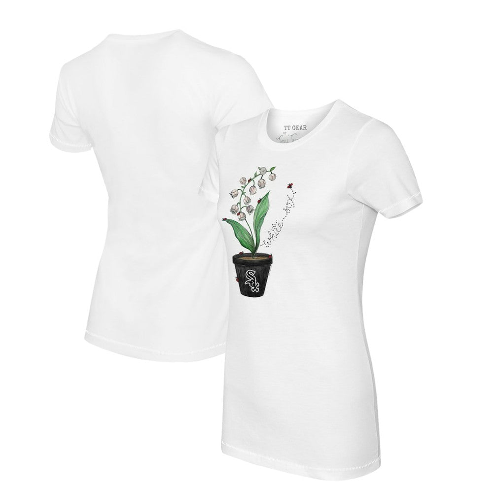 Chicago White Sox Tiny Turnip Women's Lilies & Ladybugs T-Shirt | MLB New