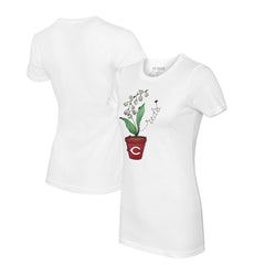 Cincinnati Reds Tiny Turnip Women's Lilies & Ladybugs T-Shirt | MLB Outlet