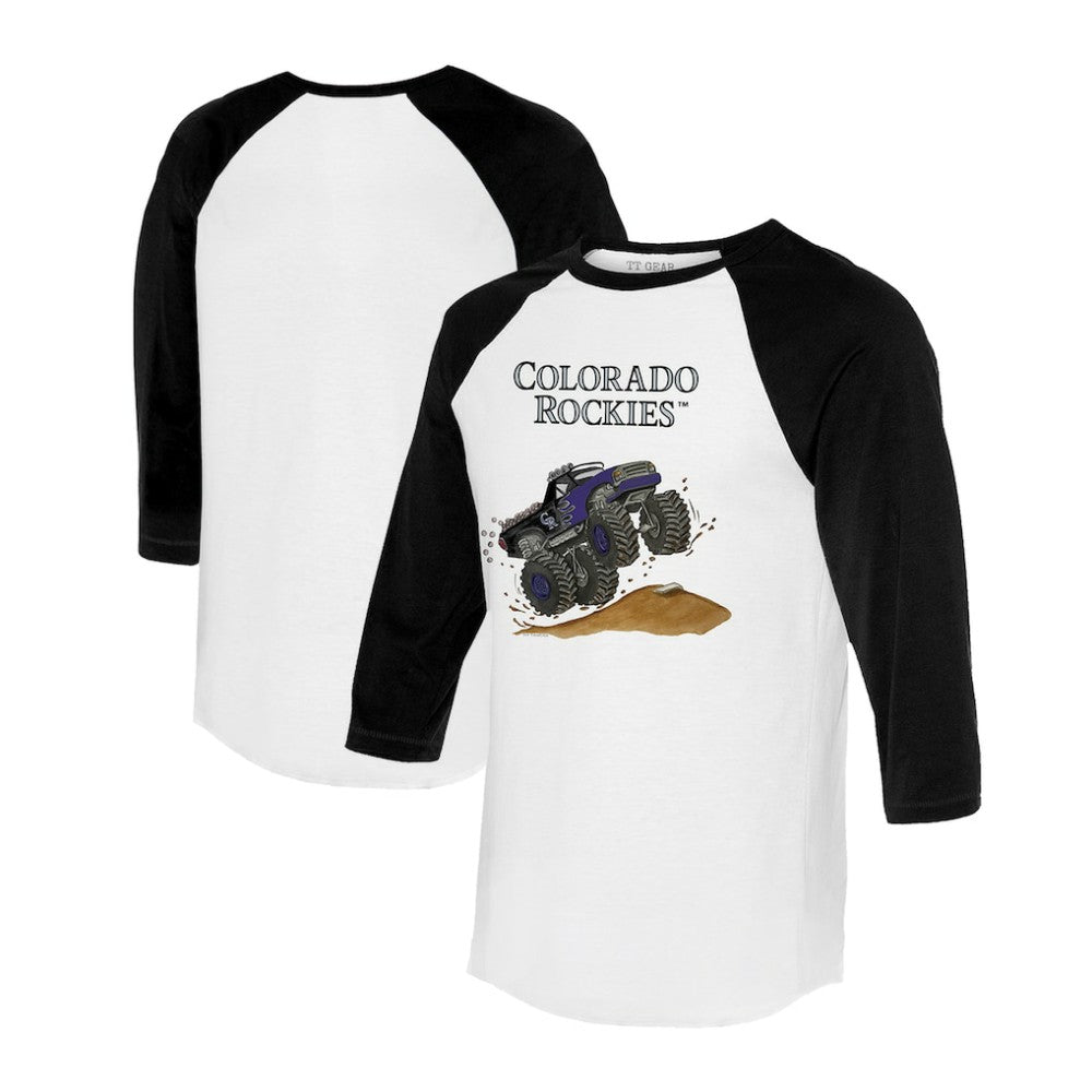 Colorado Rockies Tiny Turnip Unisex Monster Truck 3/4-Sleeve Raglan T-Shirt | MLB Online