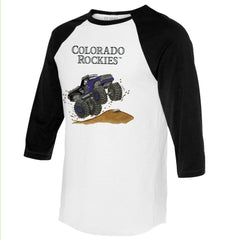 Colorado Rockies Tiny Turnip Unisex Monster Truck 3/4-Sleeve Raglan T-Shirt | MLB Online