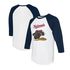 Washington Nationals Tiny Turnip Unisex Monster Truck 3/4-Sleeve Raglan T-Shirt | MLB For sale
