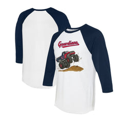 Cleveland Guardians Tiny Turnip Unisex Monster Truck 3/4-Sleeve Raglan T-Shirt | MLB Sale