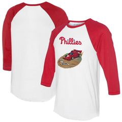 Philadelphia Phillies Tiny Turnip Unisex Race Car 3/4-Sleeve Raglan T-Shirt | MLB Discount