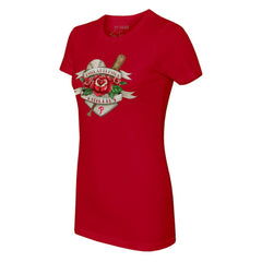 Philadelphia Phillies Tiny Turnip Women's Tattoo Rose T-Shirt | MLB New
