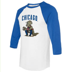 Chicago Cubs Tiny Turnip Unisex Triceratops 3/4-Sleeve Raglan T-Shirt | MLB For sale