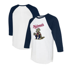 Washington Nationals Tiny Turnip Unisex Triceratops 3/4-Sleeve Raglan T-Shirt | MLB Sale