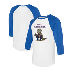 Texas Rangers Tiny Turnip Unisex Triceratops 3/4-Sleeve Raglan T-Shirt | MLB Shop