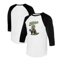 Athletics Tiny Turnip Unisex Triceratops 3/4-Sleeve Raglan T-Shirt | MLB Discount