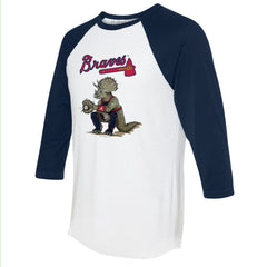 Atlanta Braves Tiny Turnip Unisex Triceratops 3/4-Sleeve Raglan T-Shirt | MLB On Sale