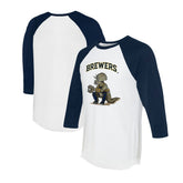 Milwaukee Brewers Tiny Turnip Unisex Triceratops 3/4-Sleeve Raglan T-Shirt | MLB US