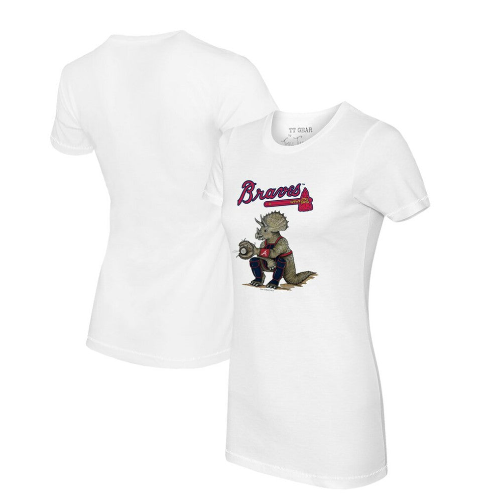 Atlanta Braves Tiny Turnip Women's Triceratops T-Shirt | MLB Discount