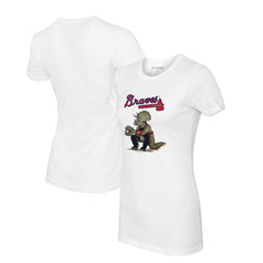 Atlanta Braves Tiny Turnip Women's Triceratops T-Shirt | MLB Discount