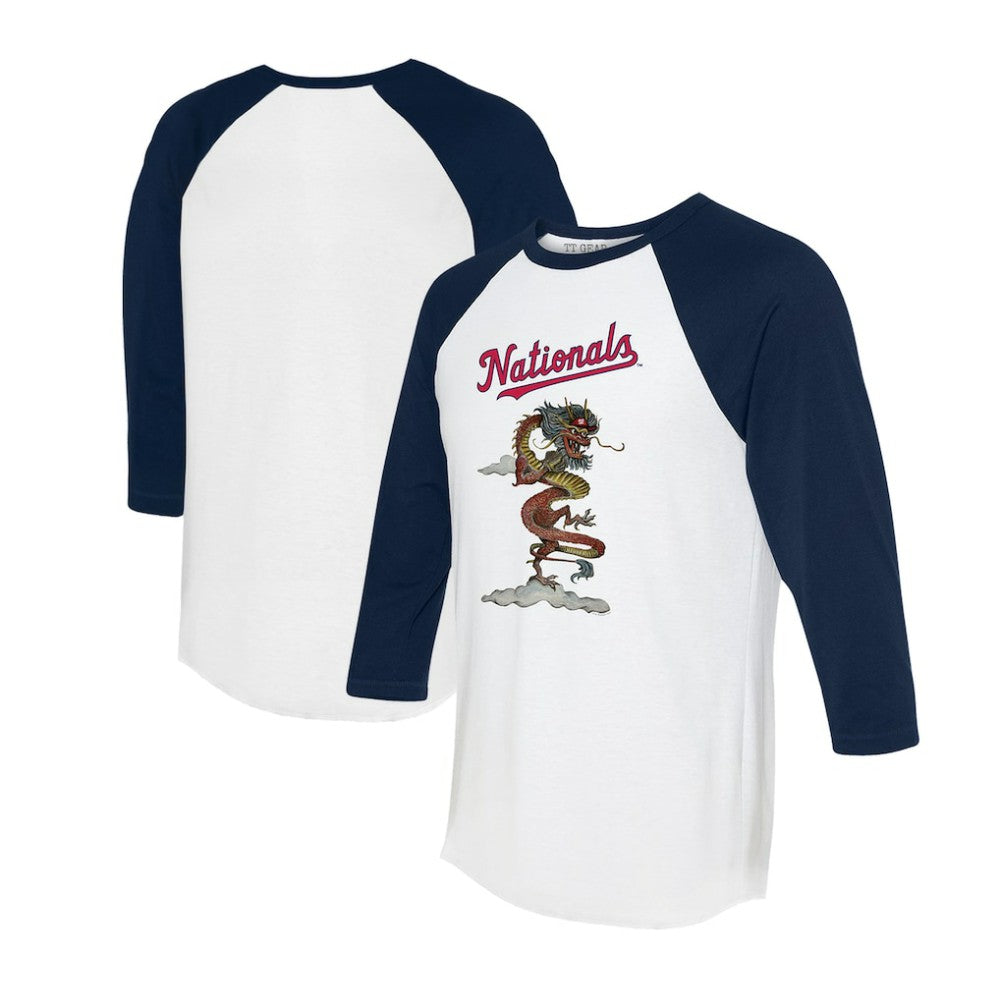Washington Nationals Tiny Turnip Unisex 2024 Year of the Dragon 3/4-Sleeve Raglan T-Shirt | MLB New