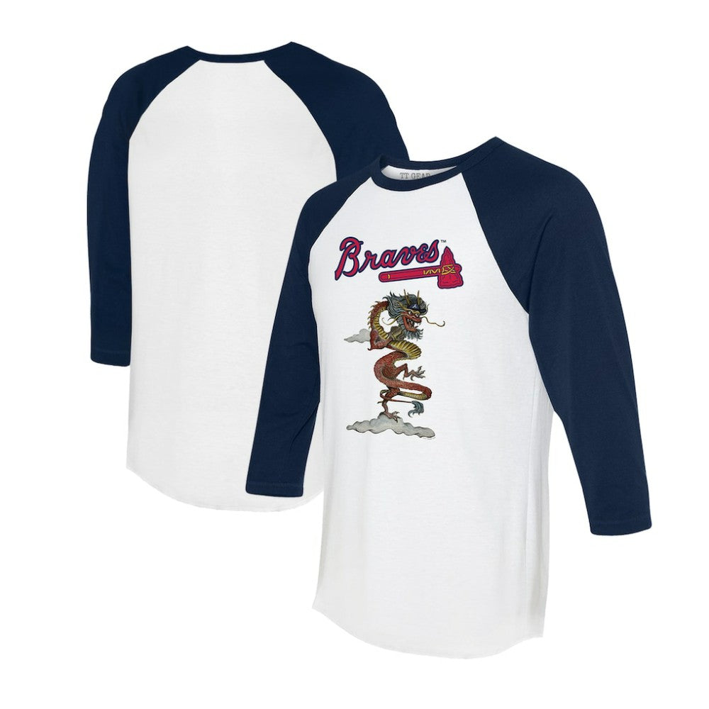 Atlanta Braves Tiny Turnip Unisex 2024 Year of the Dragon 3/4-Sleeve Raglan T-Shirt | MLB Near me