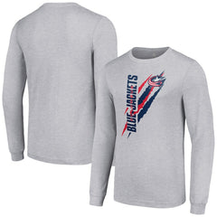 Columbus Blue Jackets Starter Color Scratch Long-Sleeve T-Shirt For Sale