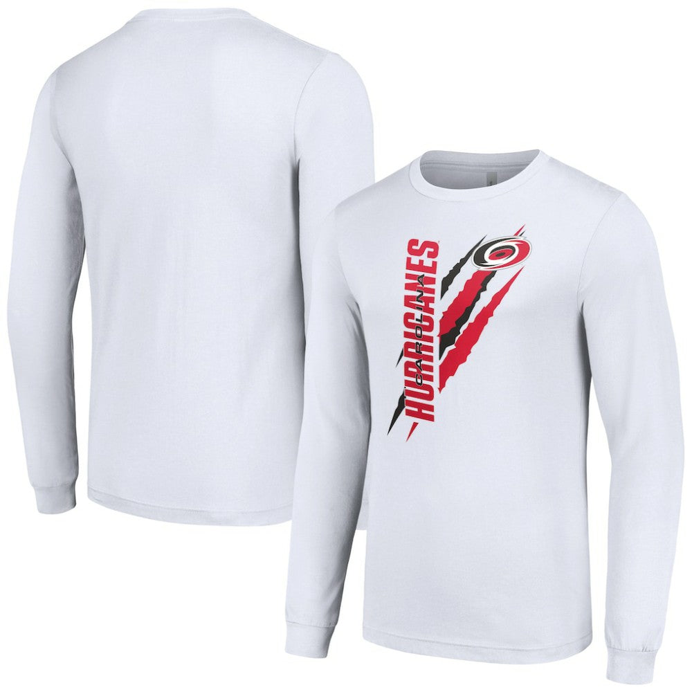 Carolina Hurricanes Starter Color Scratch Long-Sleeve T-Shirt On Sale