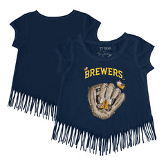 Milwaukee Brewers Tiny Turnip Girls Youth Butterfly Glove Fringe T-Shirt | MLB Shop